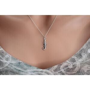 Sterling Silver Alligator Necklace